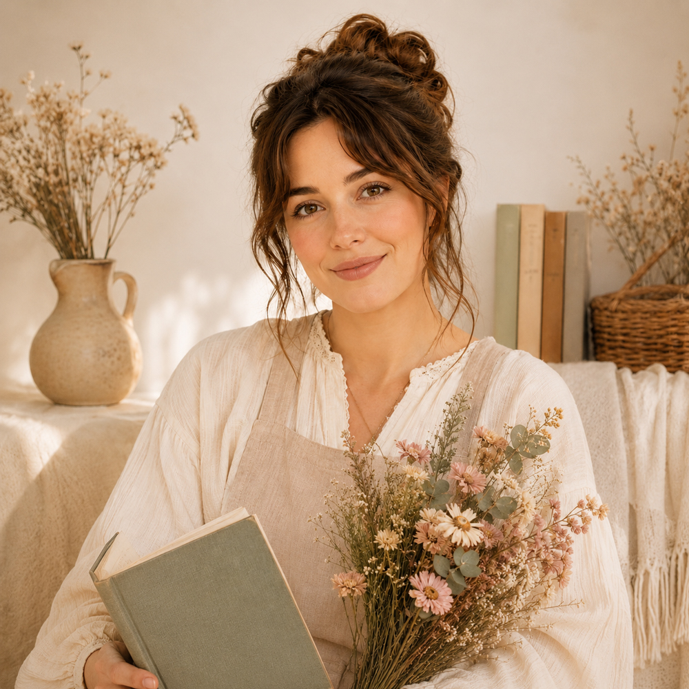 Soft bouquet in a cozy studio
